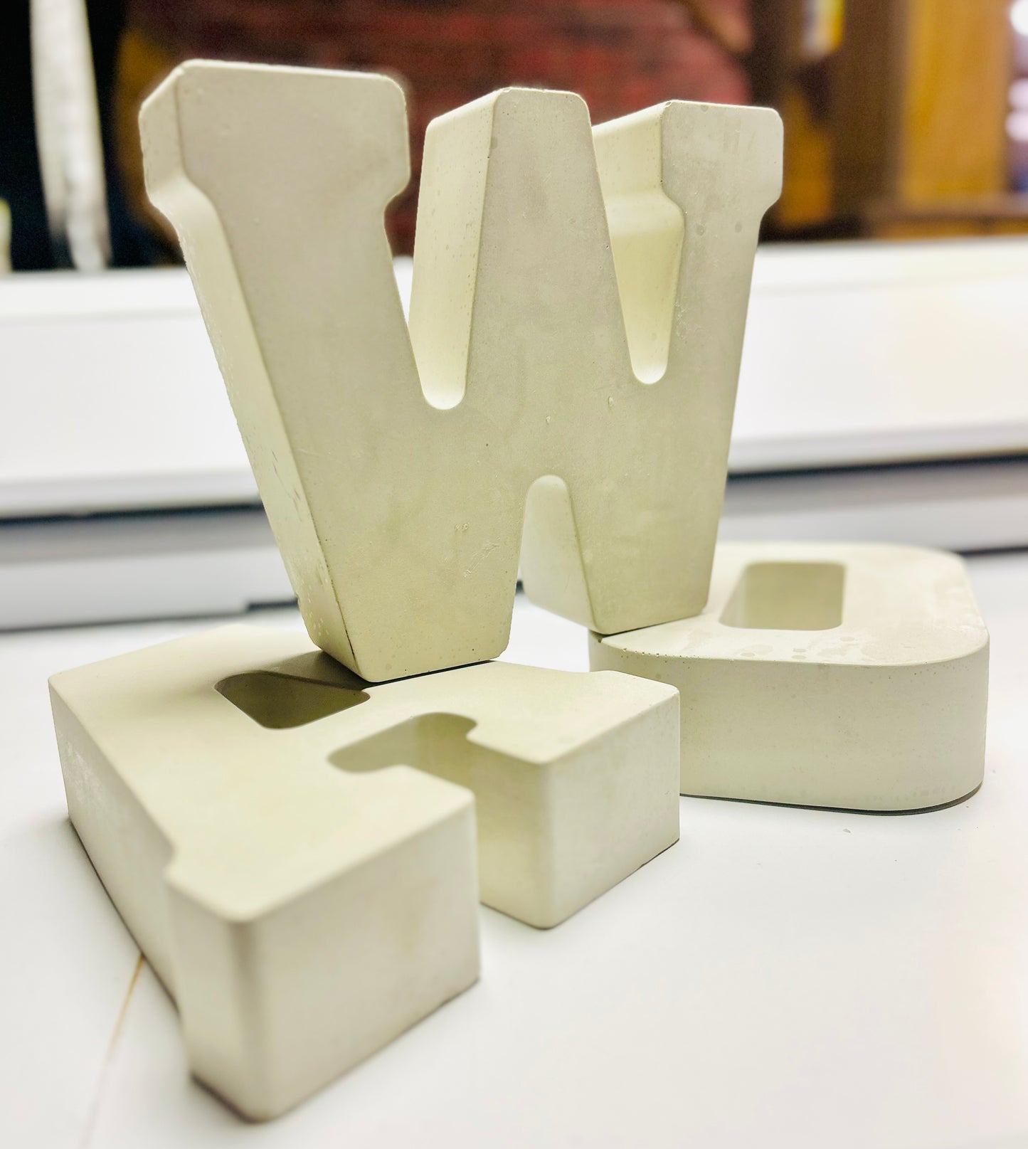 Sturdy Statement Large Cement Letter