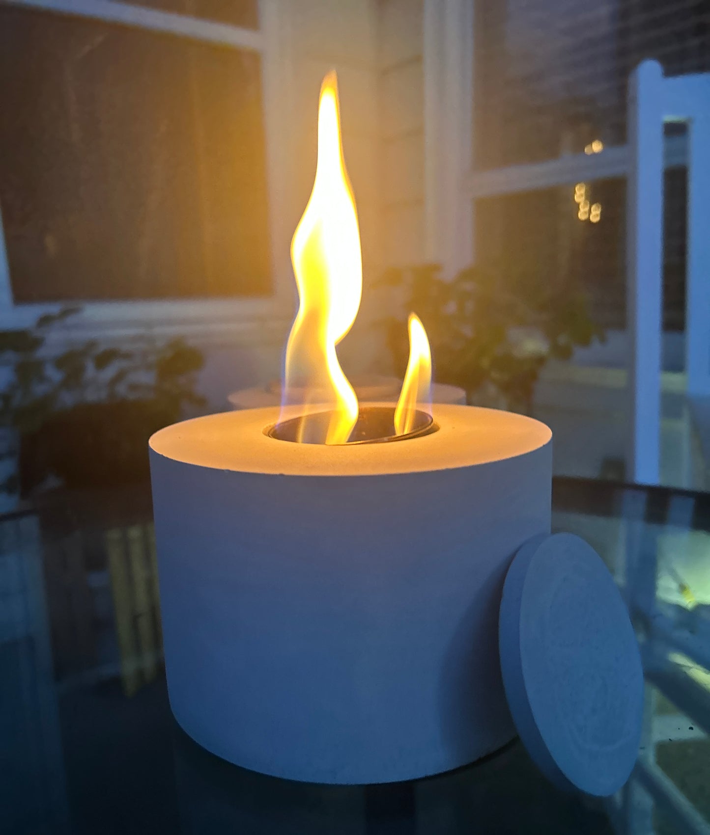 CozyGlow Cement Tabletop Fire Pit