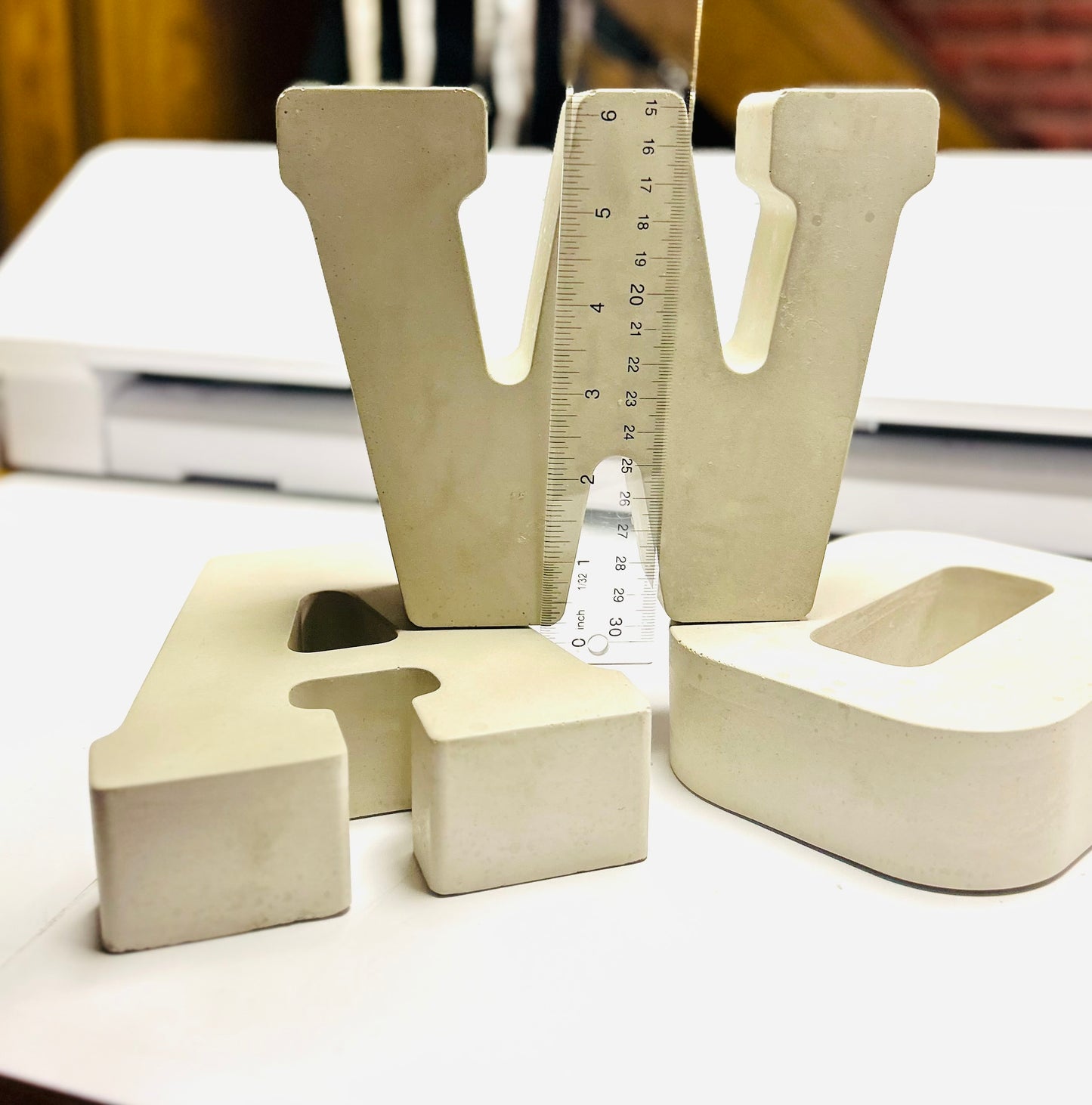 Sturdy Statement Large Cement Letter