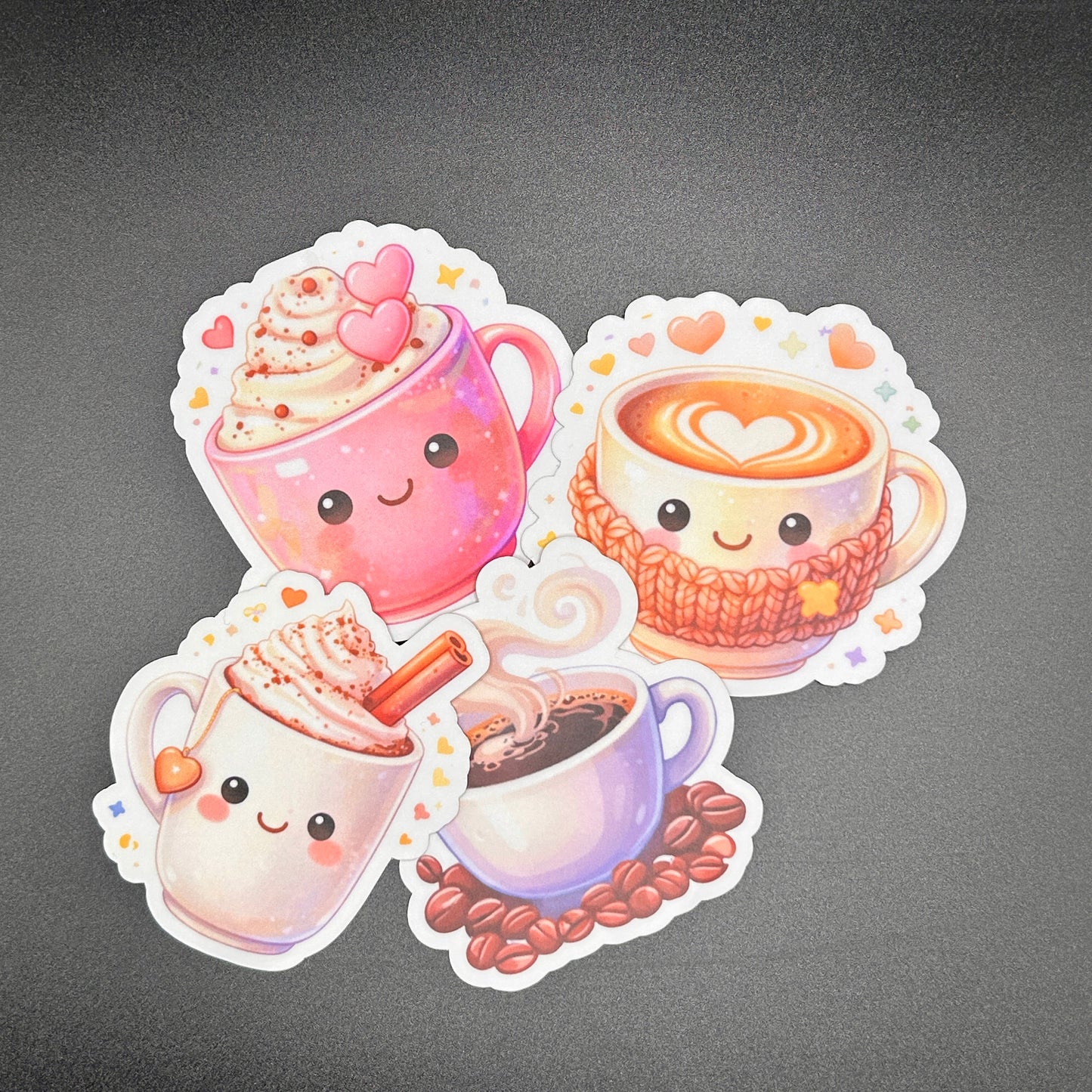Hot Coffee Cup Stickers - Waterproof 3"