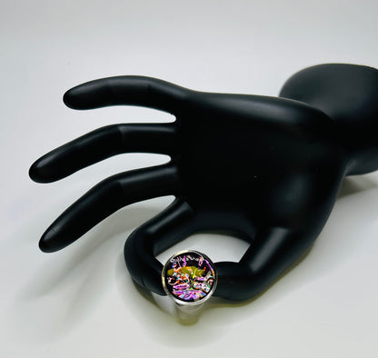 PrismShift Resin Ring – Handmade Dichroic Statement Ring