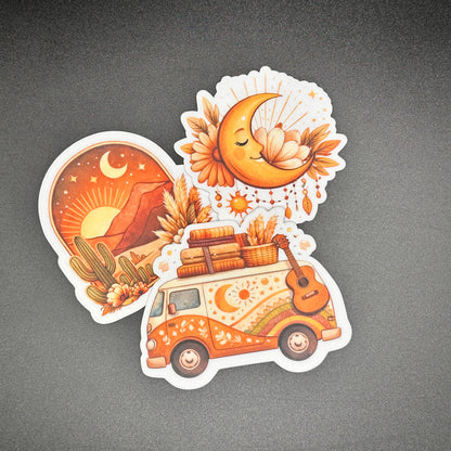 Peace & Adventure Stickers (Boho Style)-Waterproof 3"