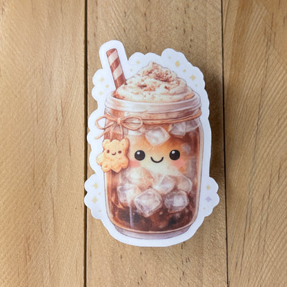 Cozy Ice Coffee Stickers - Waterproof Vinyl