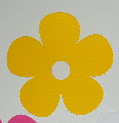 Daisy Wall Decals – Floral Peel and Stick Wall Art for Bedrooms & Nurseries