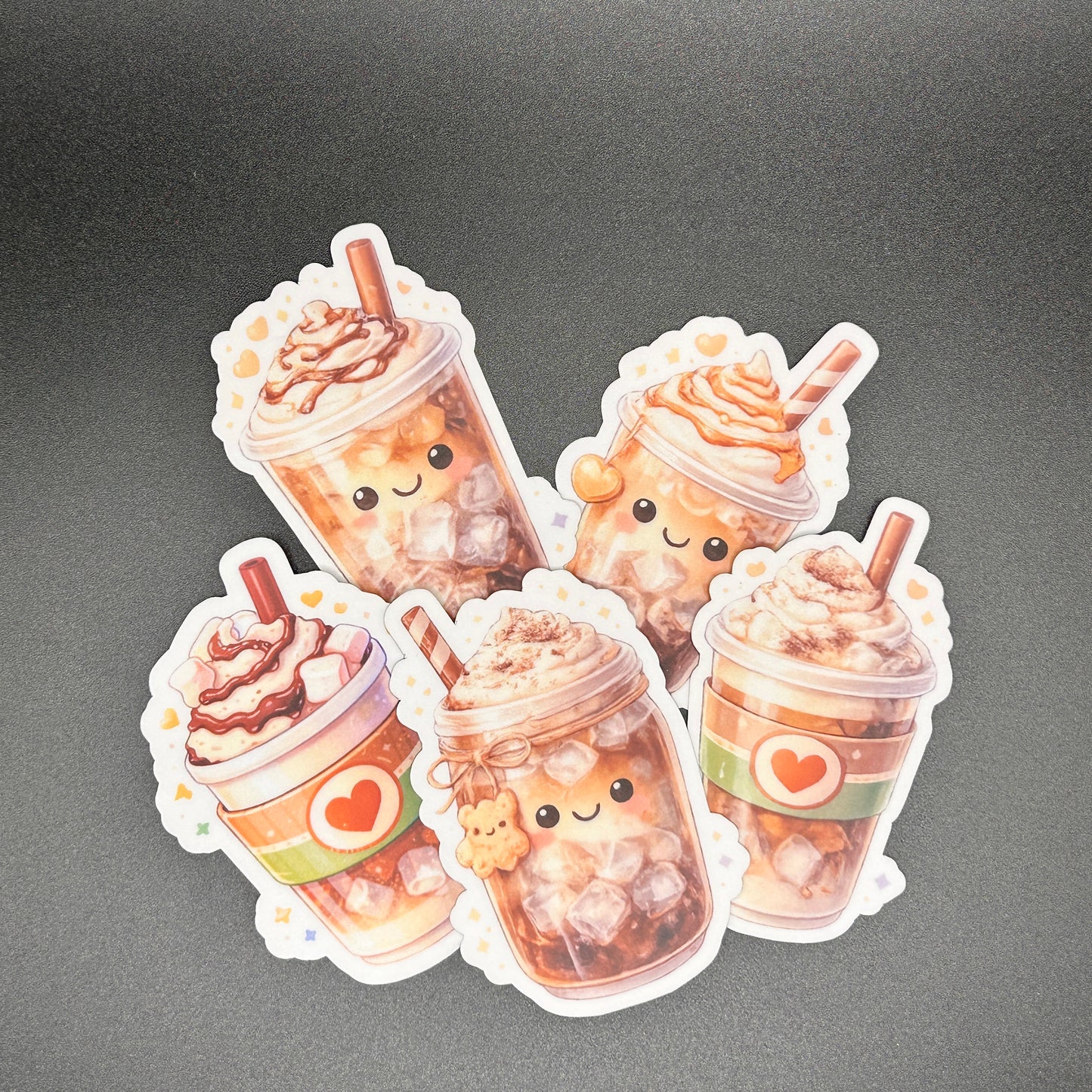 Cozy Ice Coffee Stickers - Waterproof Vinyl