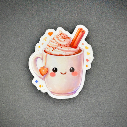 Hot Coffee Cup Stickers - Waterproof 3"