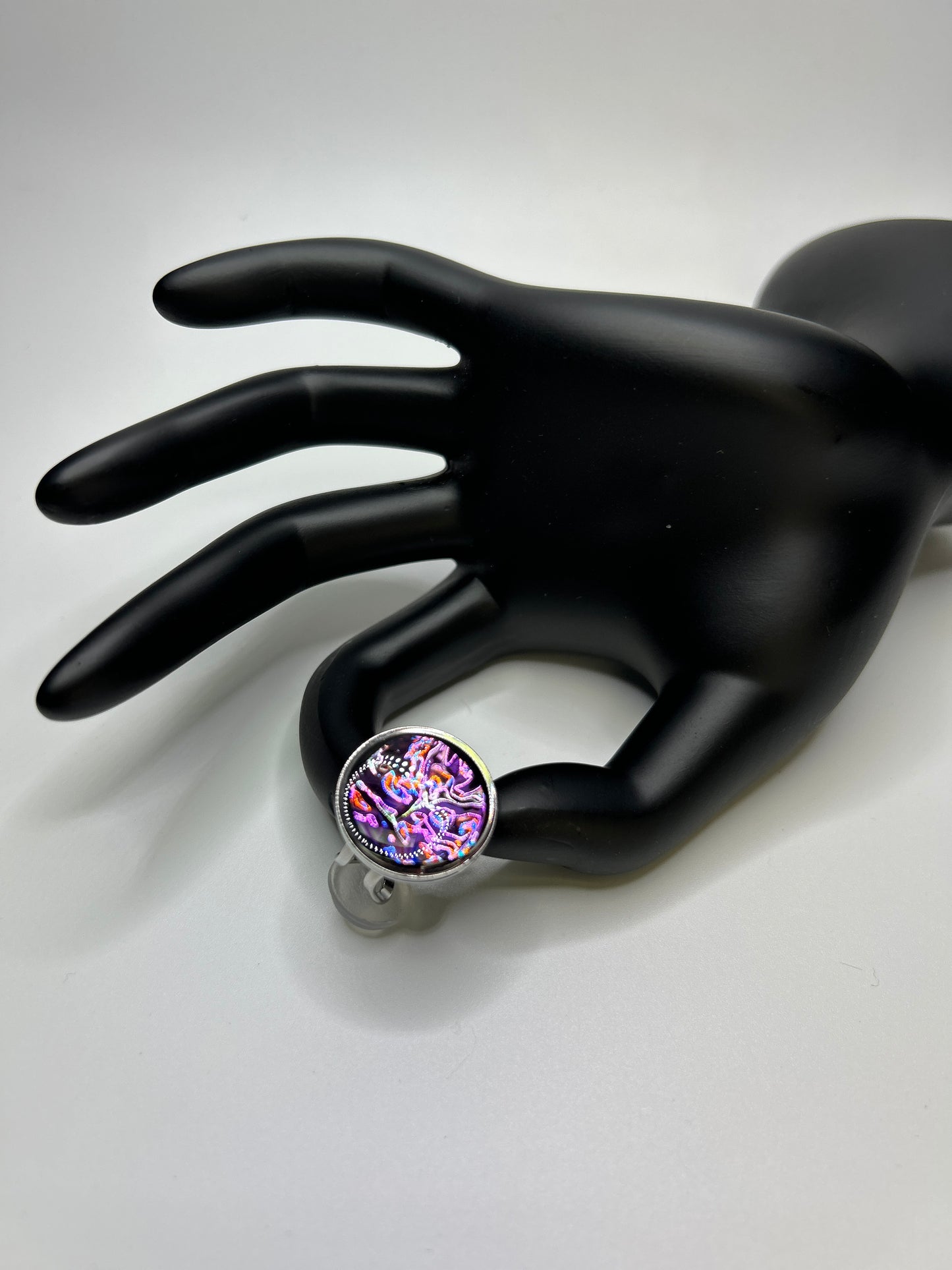 PrismShift Resin Ring – Handmade Dichroic Statement Ring
