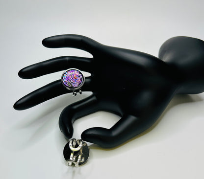PrismShift Resin Ring – Handmade Dichroic Statement Ring