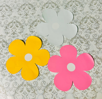 Daisy Wall Decals – Floral Peel and Stick Wall Art for Bedrooms & Nurseries