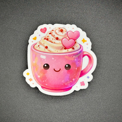Hot Coffee Cup Stickers - Waterproof 3"