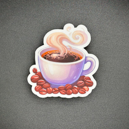 Hot Coffee Cup Stickers - Waterproof 3"