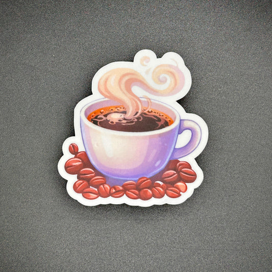 Hot Coffee Cup Stickers - Waterproof 3"