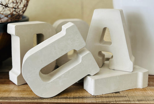Handmade Cement Alphabet Letters – Bold Modern Letter Decor