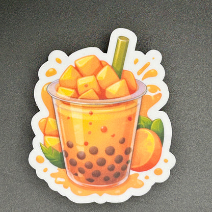Cute Boba Stickers – Waterproof Vinyl Bubble Tea Stickers – 3” Colorful Stickers