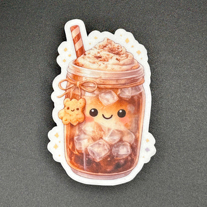 Cozy Ice Coffee Stickers - Waterproof Vinyl