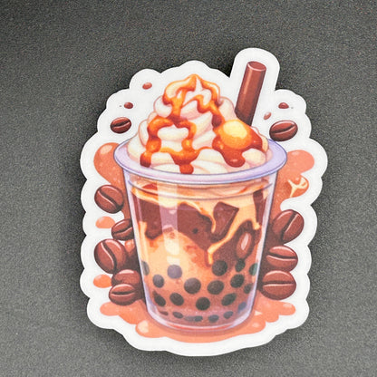 Cute Boba Stickers – Waterproof Vinyl Bubble Tea Stickers – 3” Colorful Stickers