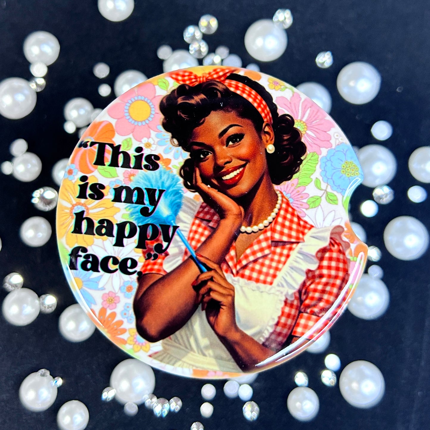 Vintage Sass Ceramic Car Coasters – Retro 50s & 60s Style
