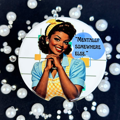 Vintage Sass Ceramic Car Coasters – Retro 50s & 60s Style