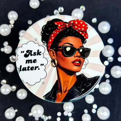 Vintage Sass Ceramic Car Coasters – Retro 50s & 60s Style