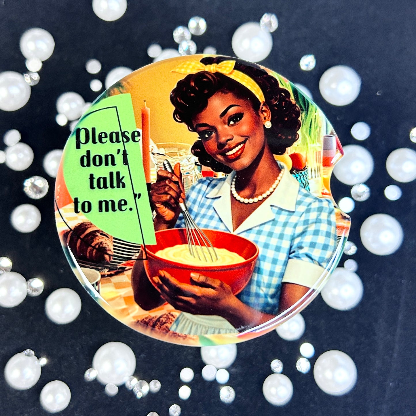 Vintage Sass Ceramic Car Coasters – Retro 50s & 60s Style