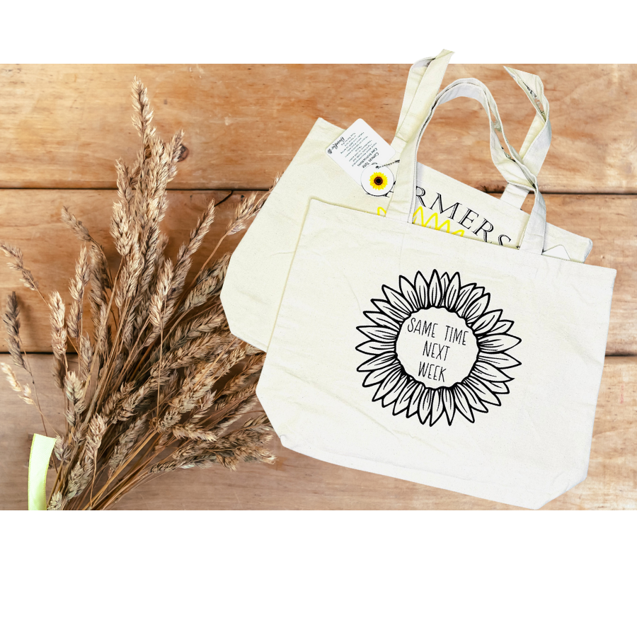 Farmers Market Canvas Tote Large
